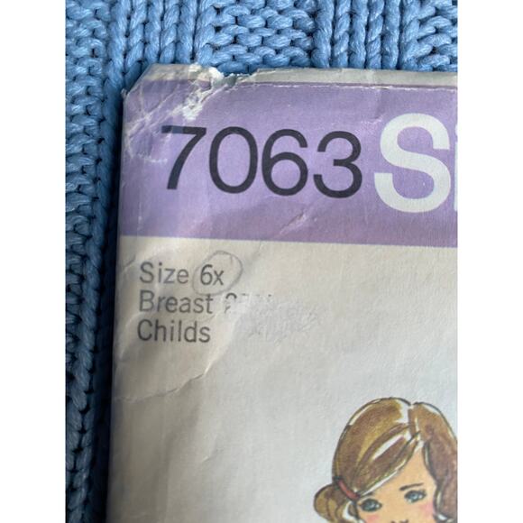 Simplicity 7063 Sewing pattern girls dress top pants 1960s size 6 - Picture 2 of 5
